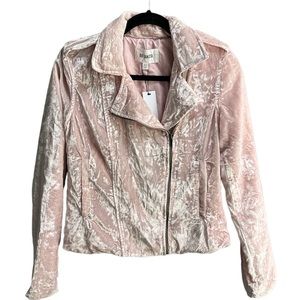 BB DAKOTA • Crushed Velvet Moto Jacket
